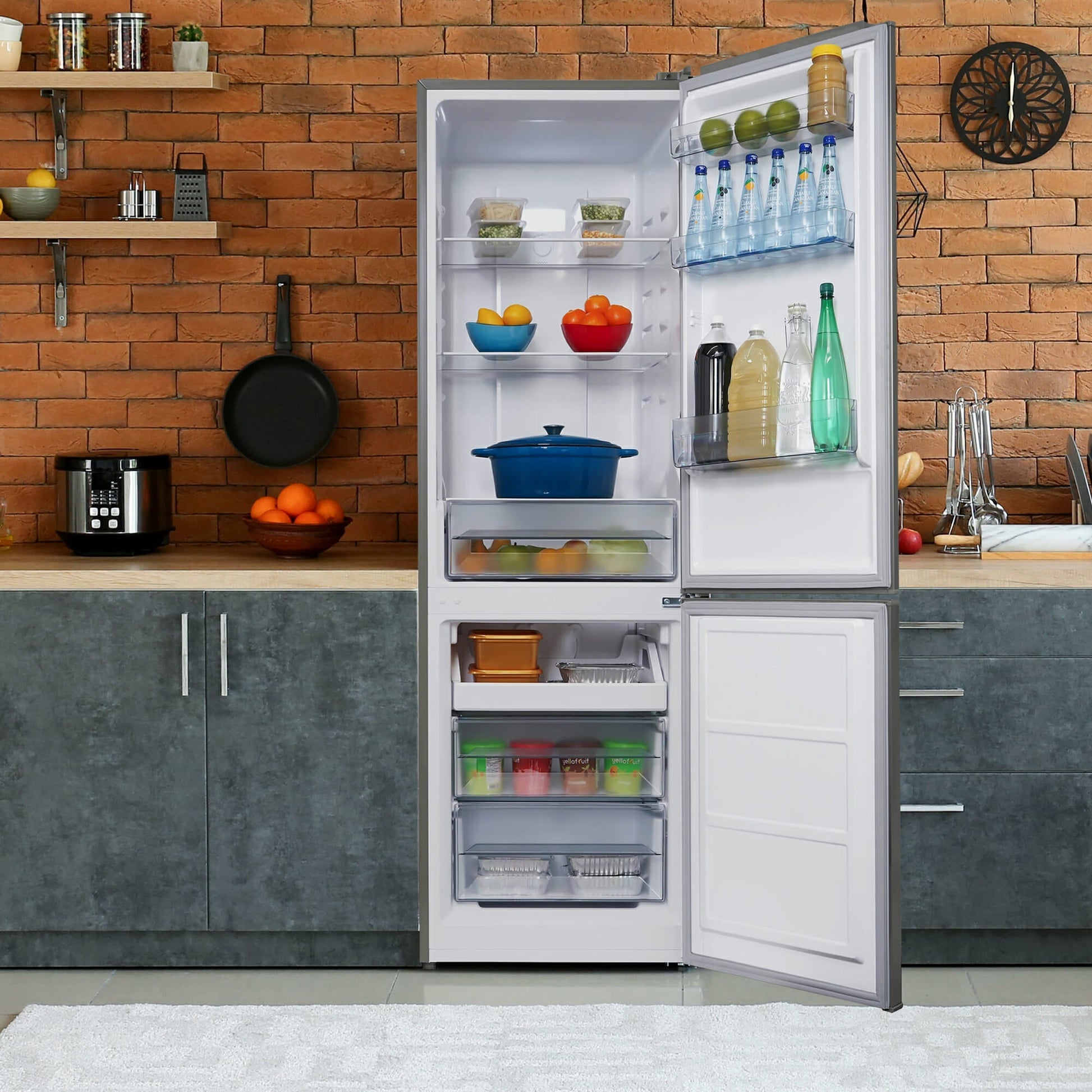 Danby 283L Stainless Steel Compact Bottom Mount Fridge - DBMF100B1SLDB