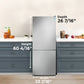 Danby 283L Stainless Steel Compact Bottom Mount Fridge - DBMF100C1SLDB