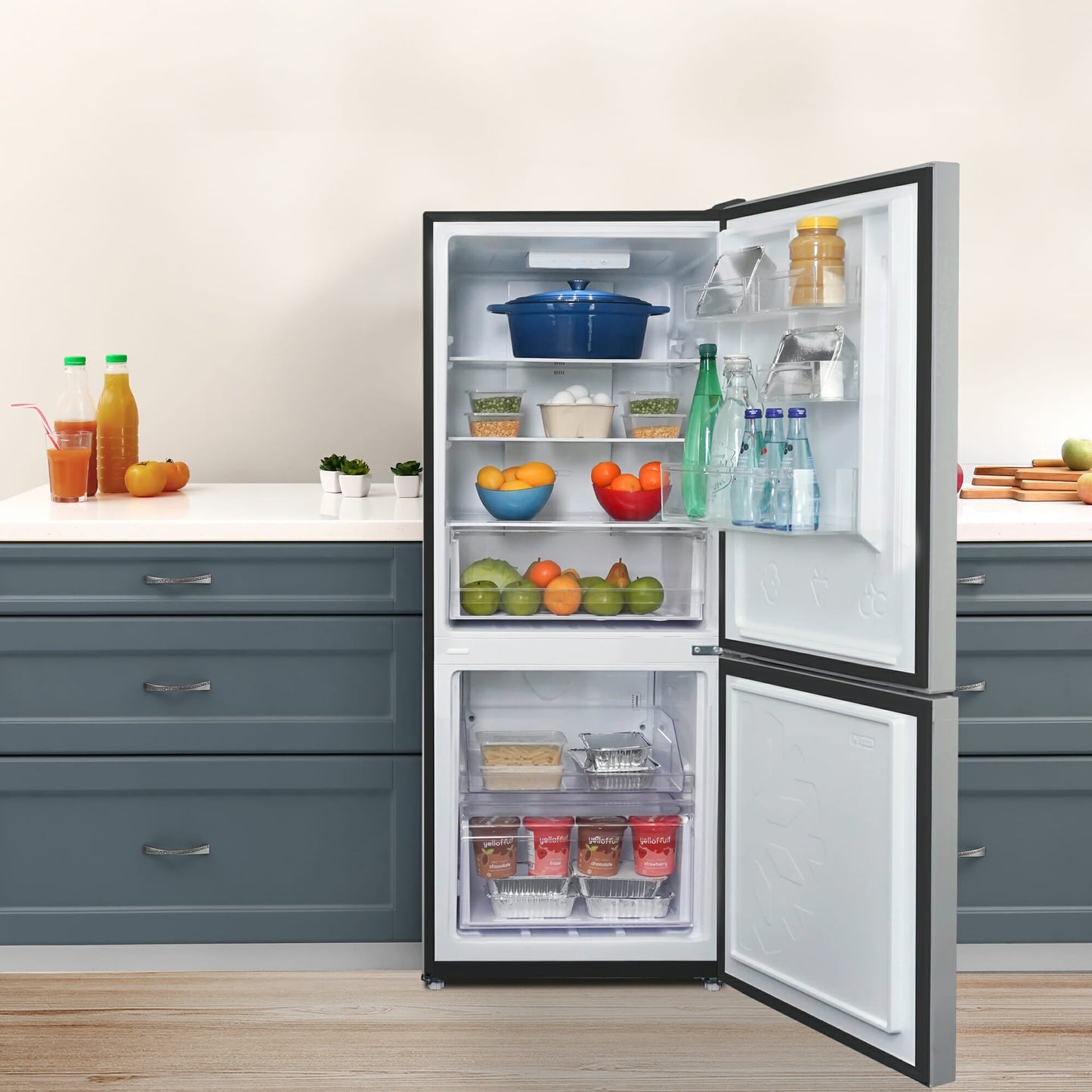 Danby 283L Stainless Steel Compact Bottom Mount Fridge - DBMF100C1SLDB