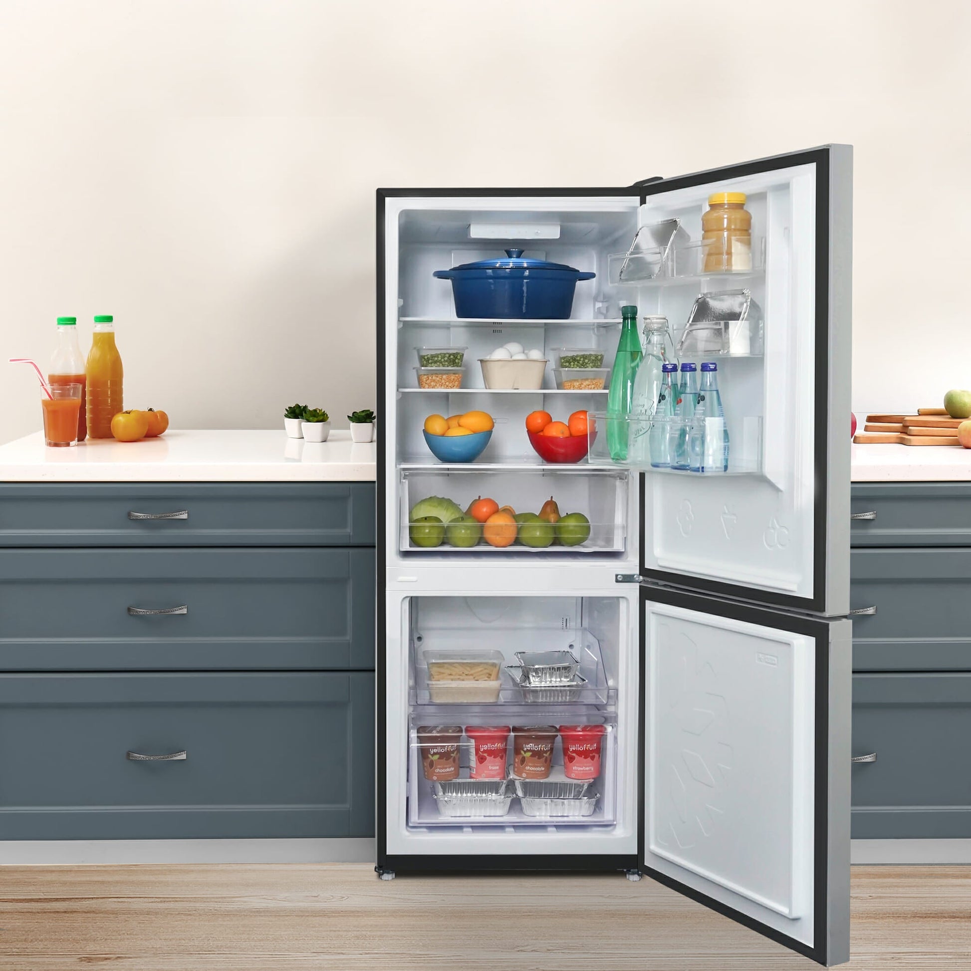 Danby 283L Stainless Steel Compact Bottom Mount Fridge - DBMF100C1SLDB