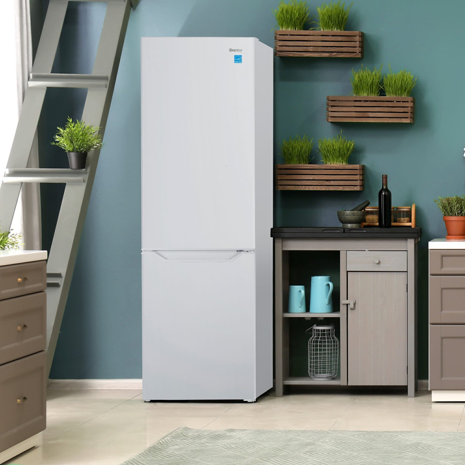Danby 283L White Compact Bottom Mount Fridge - DBMF100B1WDB