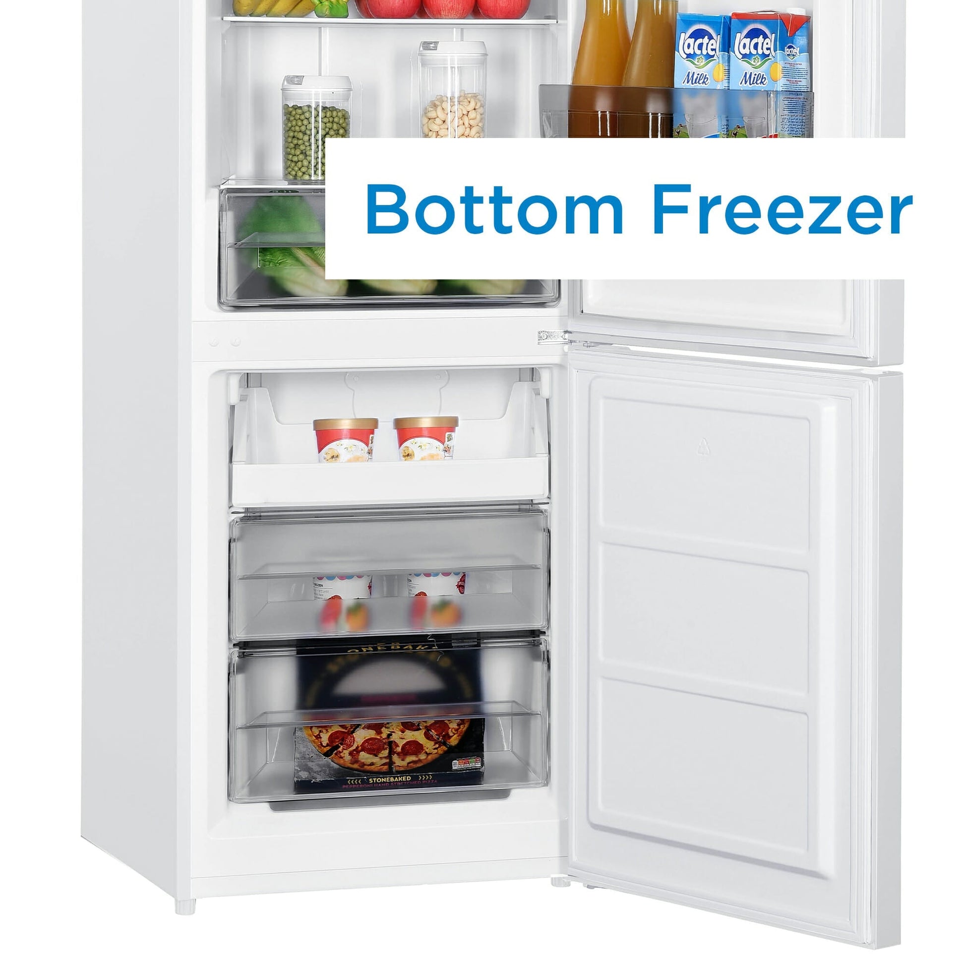Danby 283L White Compact Bottom Mount Fridge - DBMF100B1WDB