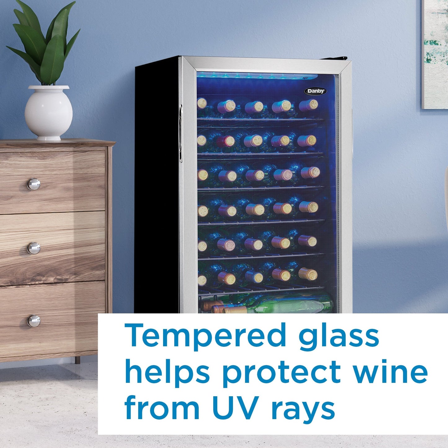 Danby 36-Bottle Stainless Steel Free-Standing Wine Cooler - DWC036A1BSSDB-6