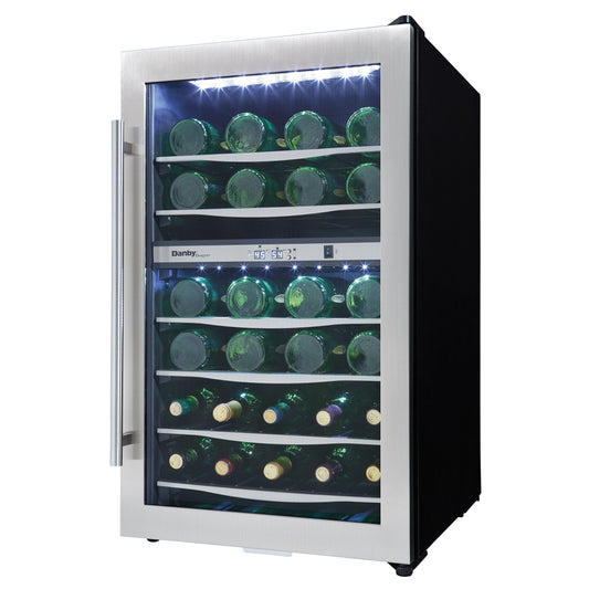 Danby 38-Bottle Stainless Steel Free-Standing Wine Cooler - DWC040A3BSSDD
