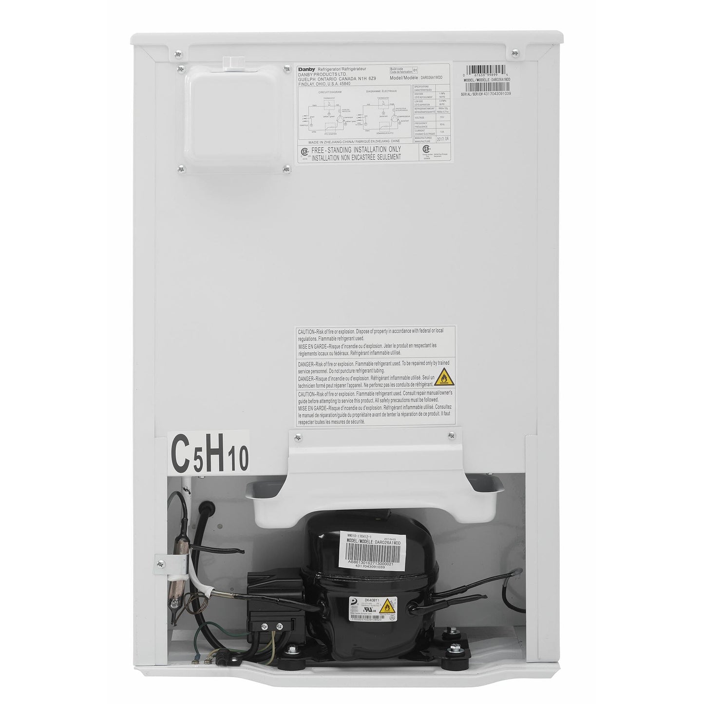 Danby 73L White Compact Fridge - DAR026A1WDD