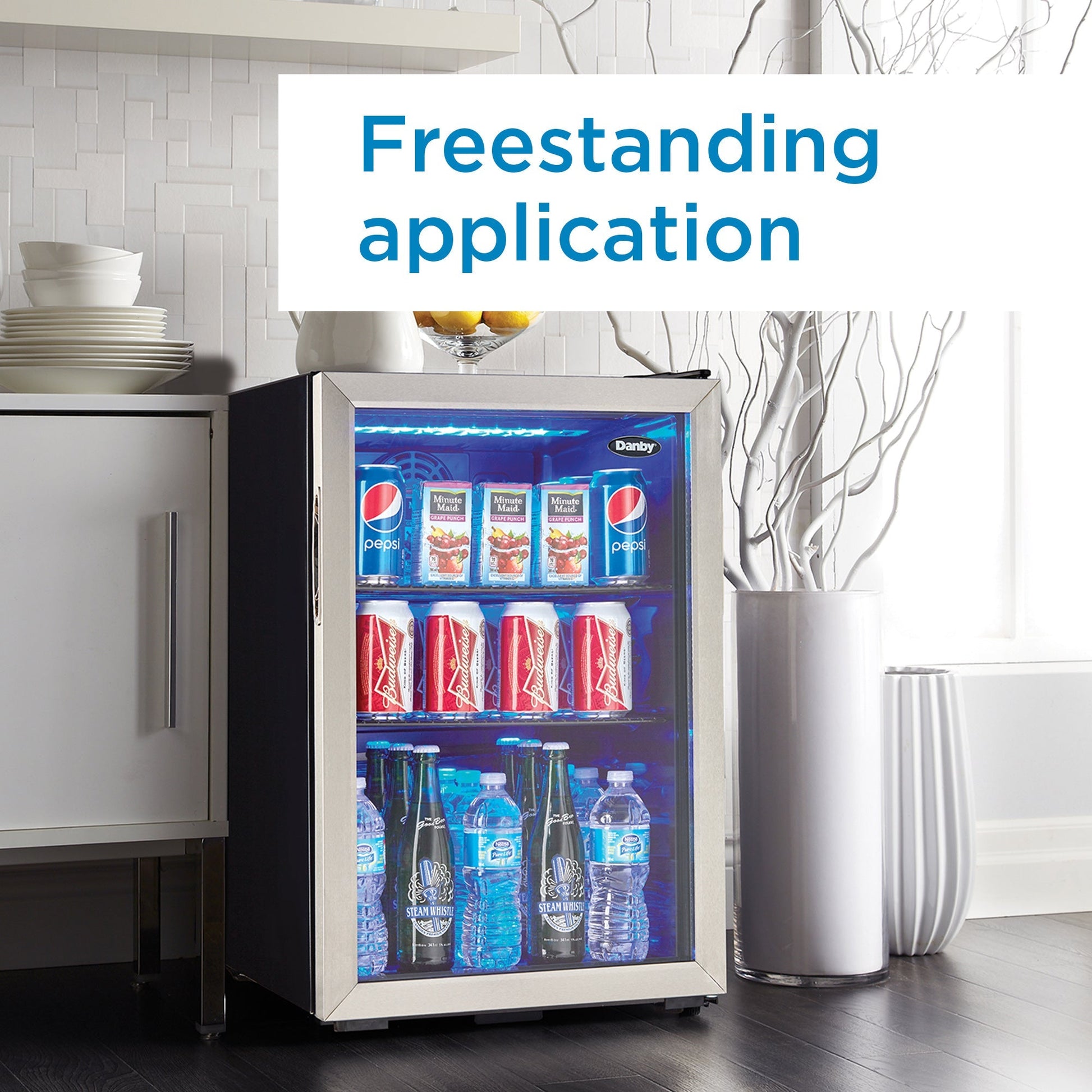 Danby 74L Stainless Steel Free-Standing Beverage Cooler - DBC026A1BSSDB