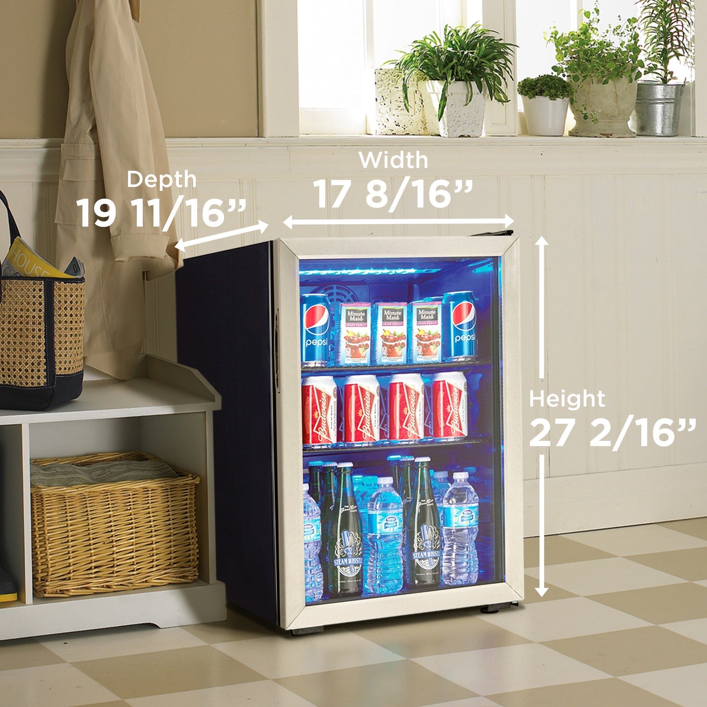 Danby 74L Stainless Steel Free-Standing Beverage Cooler - DBC026A1BSSDB