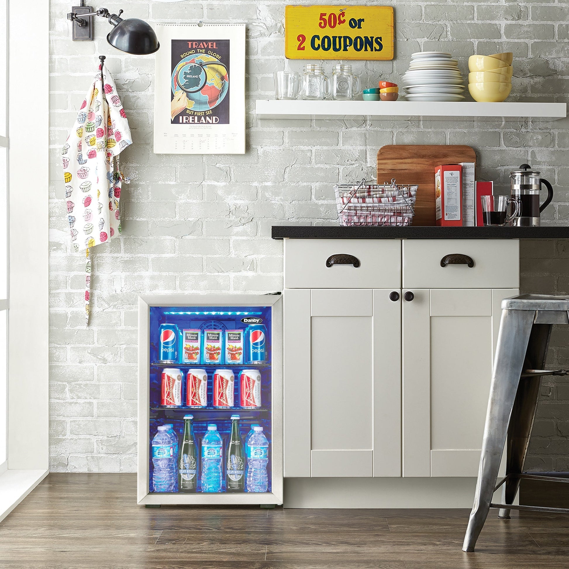 Danby 74L Stainless Steel Free-Standing Beverage Cooler - DBC026A1BSSDB