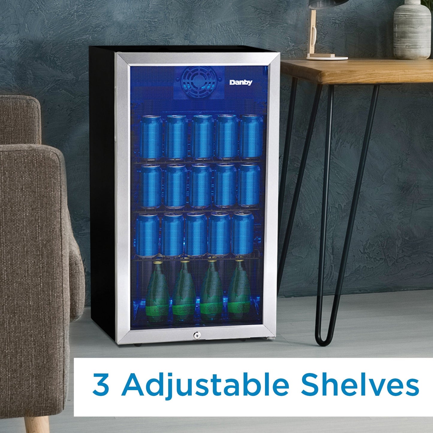 Danby 88L Stainless Steel Free-Standing Beverage Cooler - DBC117A1BSSDB-6