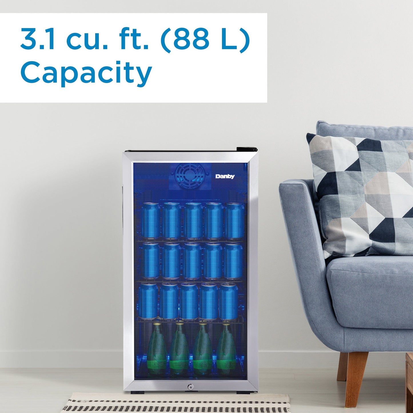 Danby 88L Stainless Steel Free-Standing Beverage Cooler - DBC117A1BSSDB-6
