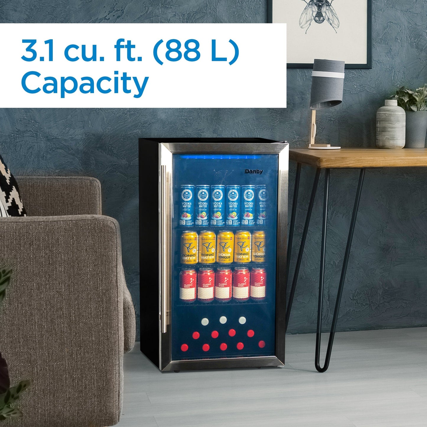 Danby 88L Stainless Steel Free-Standing Beverage Cooler - DBC117A2BSSDD-6