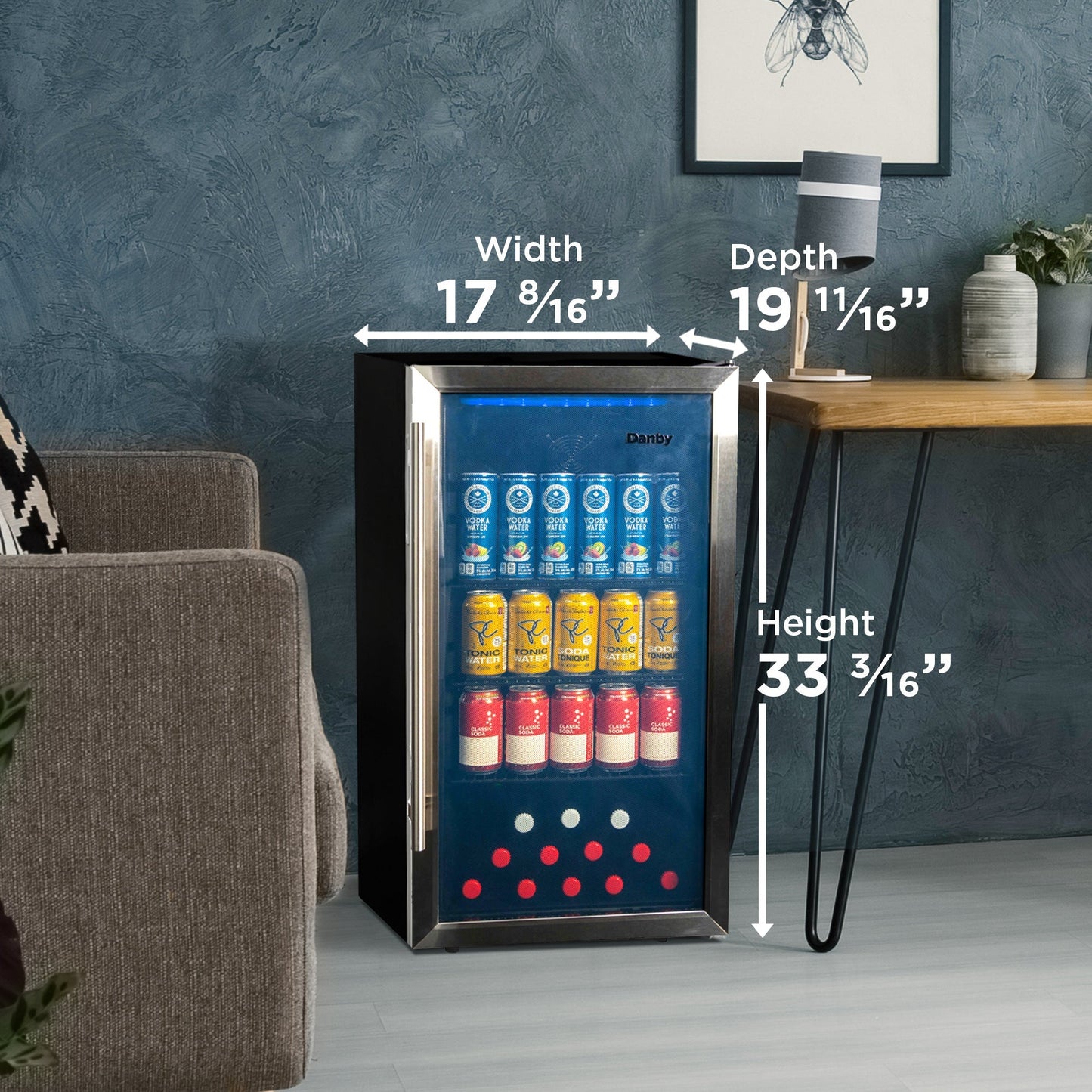 Danby 88L Stainless Steel Free-Standing Beverage Cooler - DBC117A2BSSDD-6