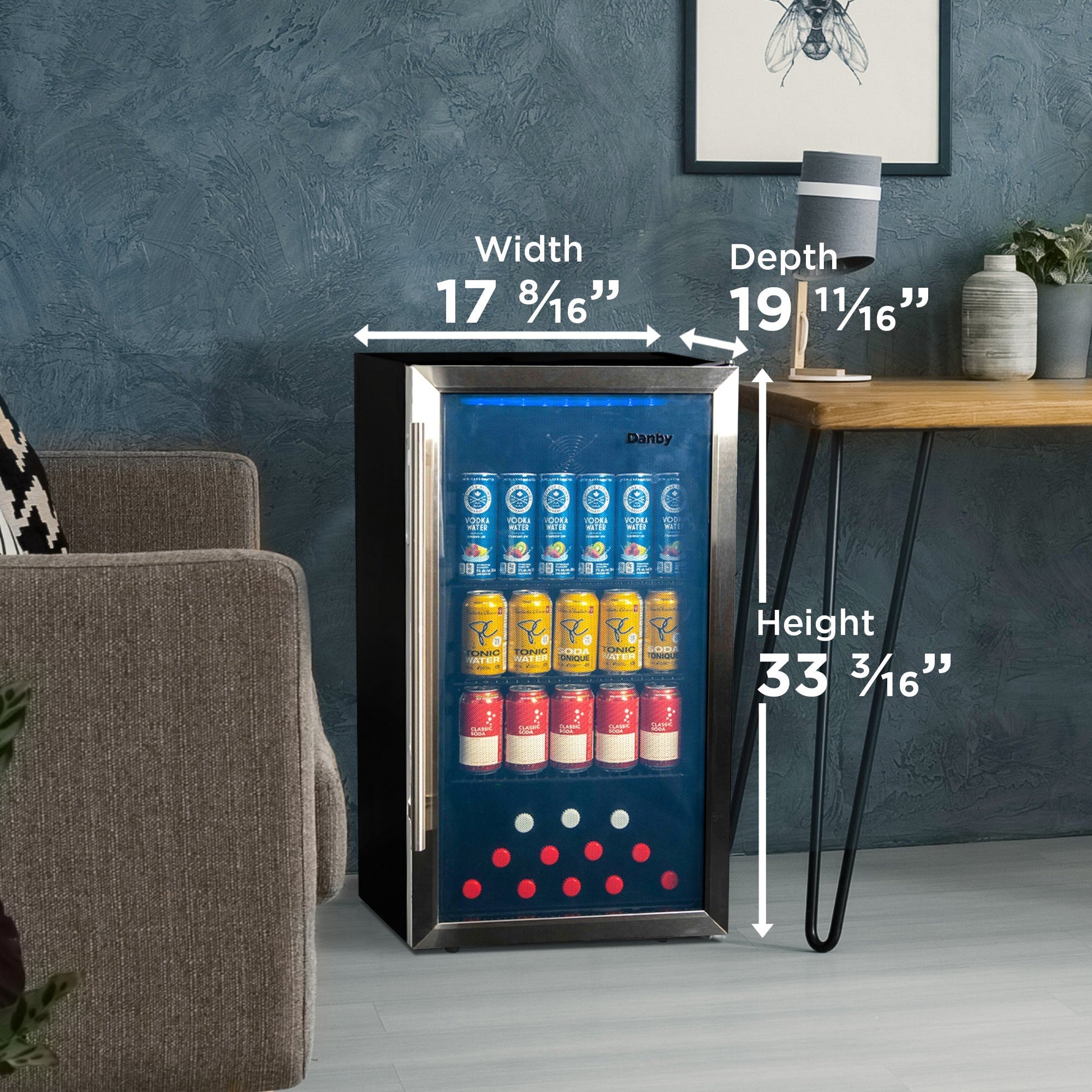 Danby 88L Stainless Steel Free-Standing Beverage Cooler - DBC117A2BSSDD-6