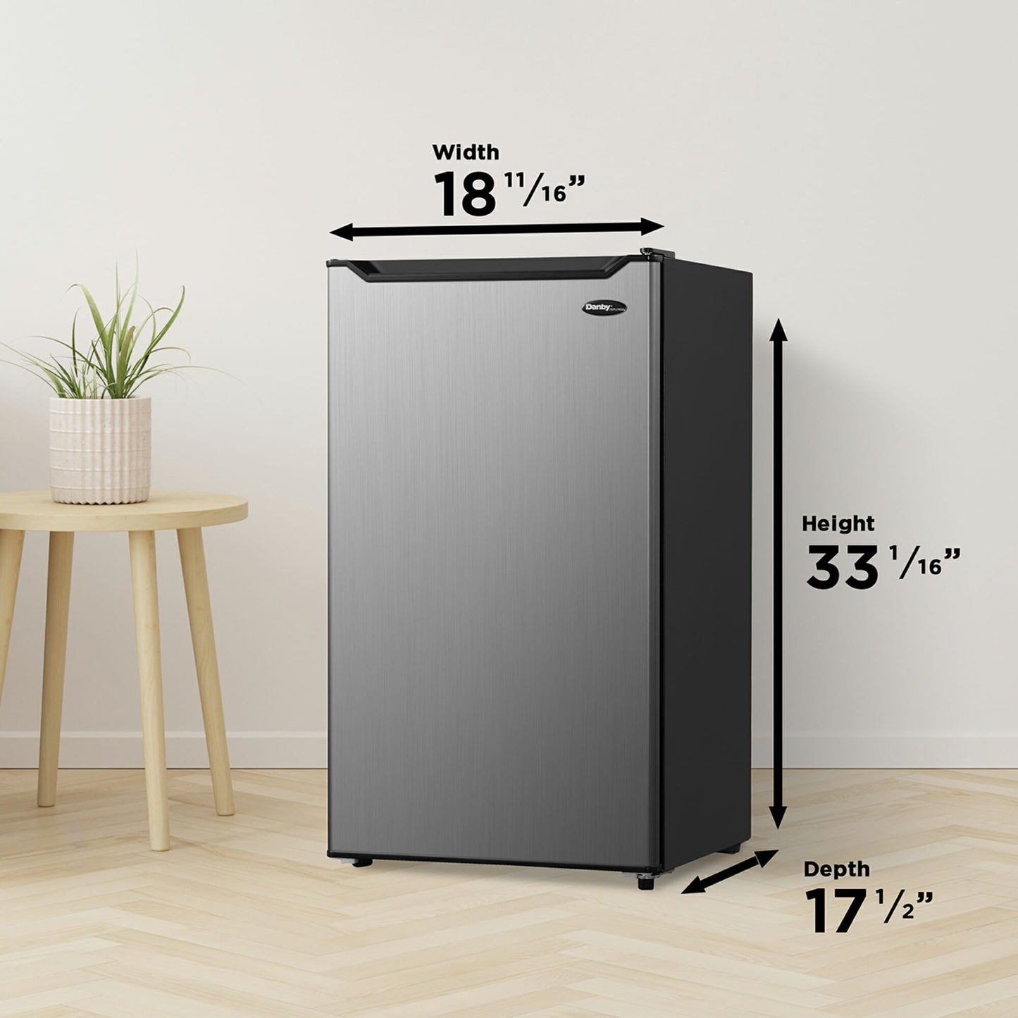 Danby 91L Stainless Steel Compact Fridge - DAR032B1SLM
