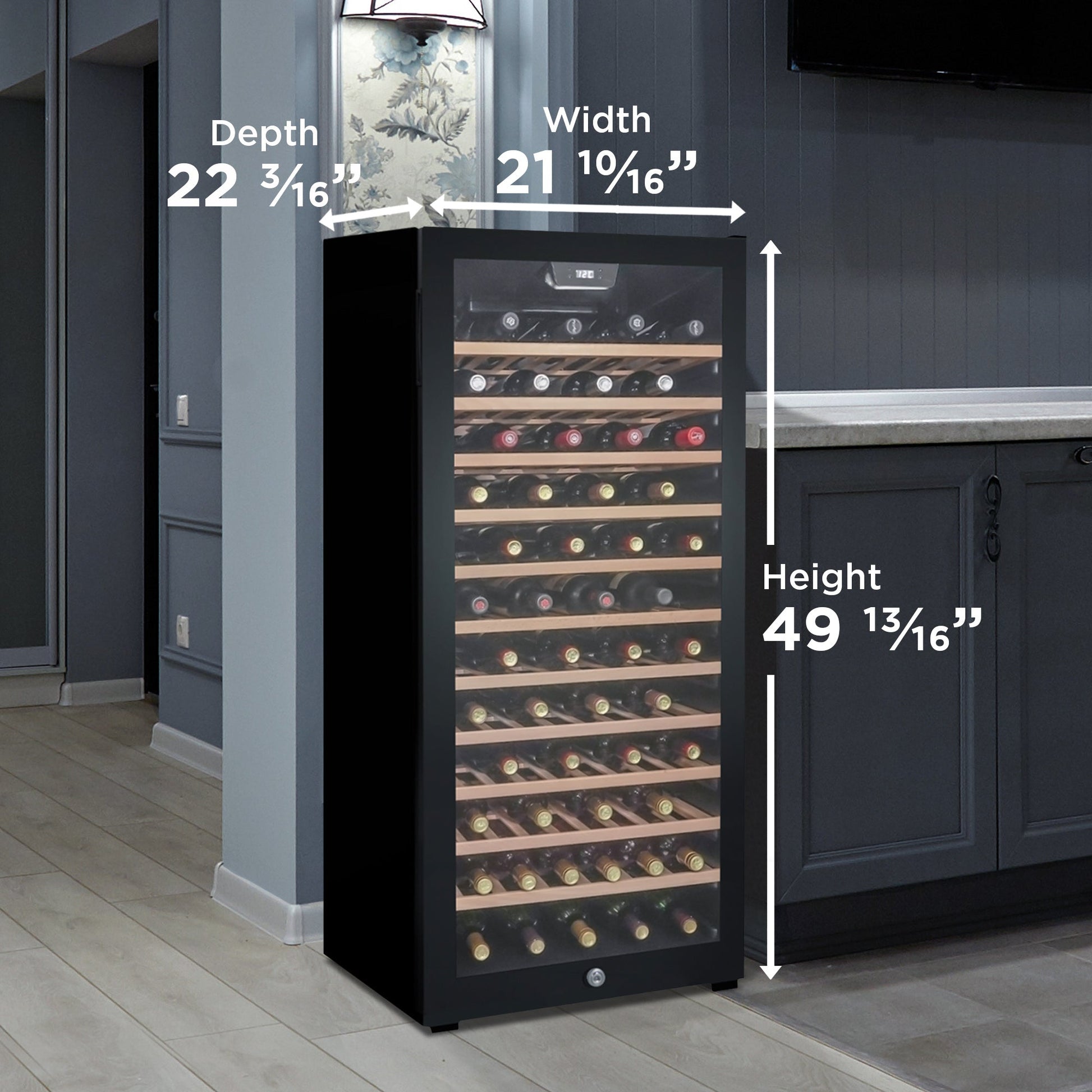 Danby 94-Bottle Black Free-Standing Wine Cooler - DWC94L1B
