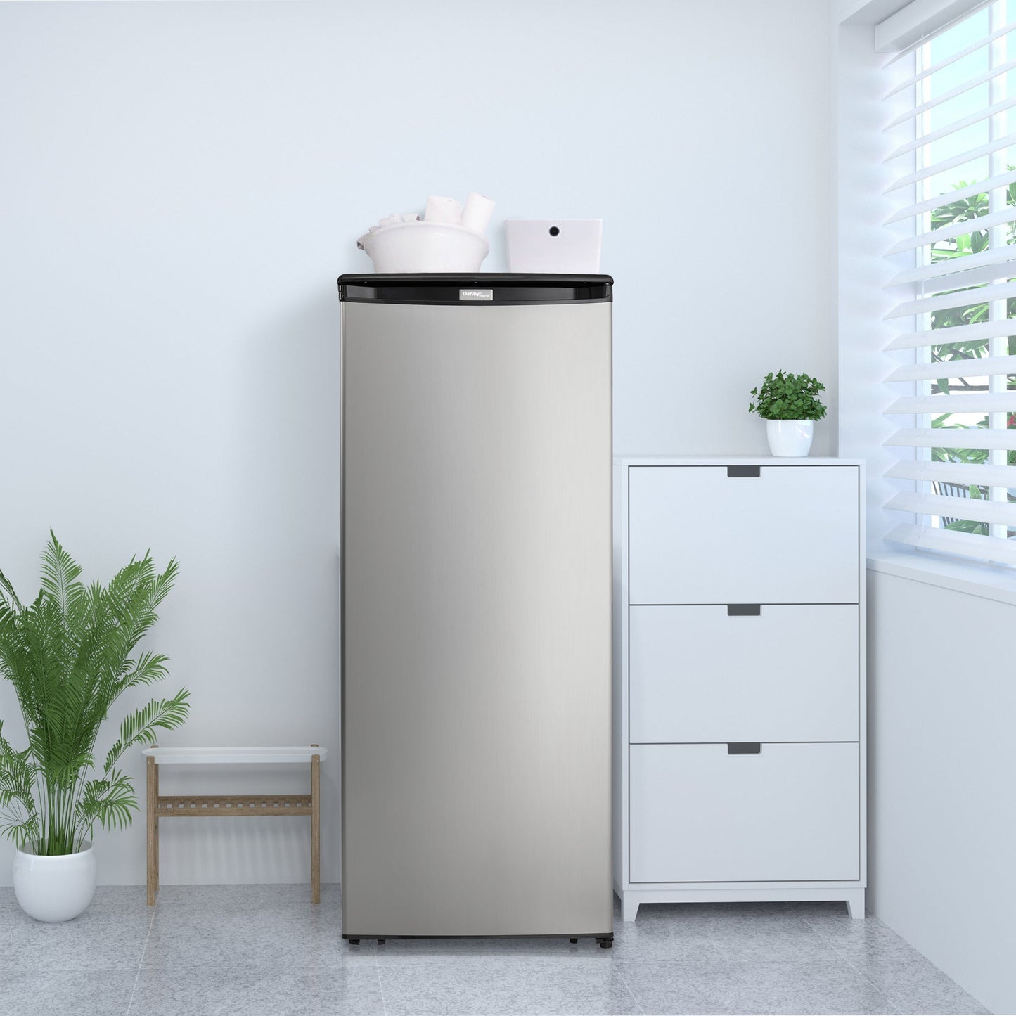 Danby Designer 241L Stainless Steel Upright Freezer - DUFM085A4BSLDD