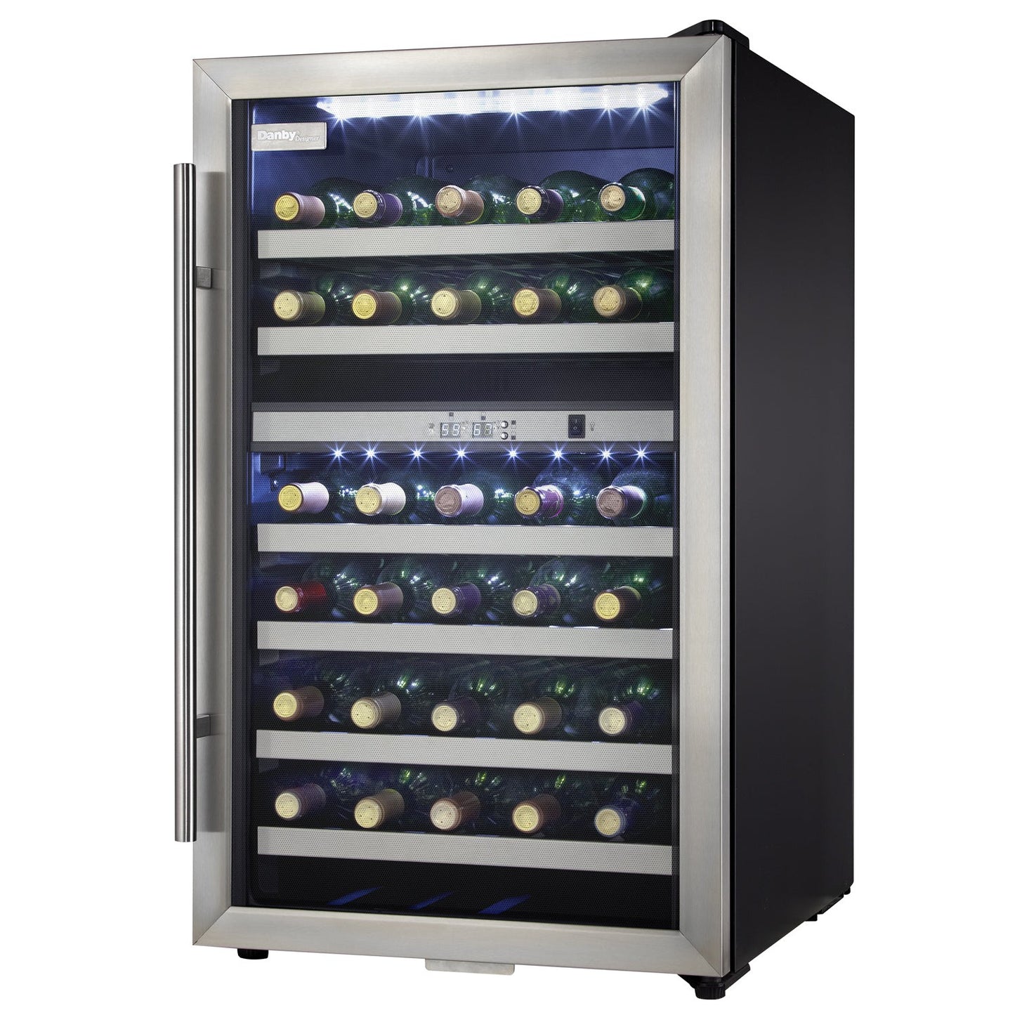 Danby Designer 38-Bottle Black Stainless Steel Free-Standing Wine Cooler - DWC114BLSDD