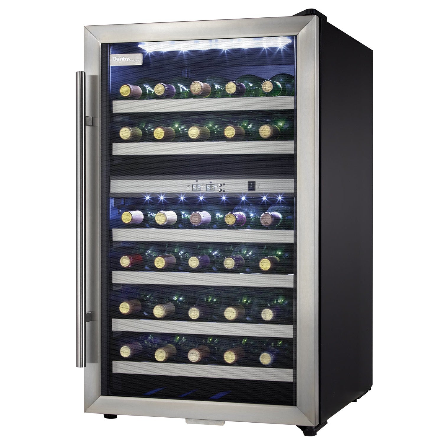 Danby Designer 38-Bottle Black Stainless Steel Free-Standing Wine Cooler - DWC114BLSDD
