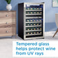 Danby Designer 38-Bottle Black Stainless Steel Free-Standing Wine Cooler - DWC114BLSDD