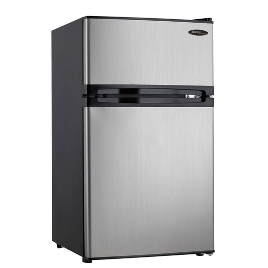 Danby Designer 87L Stainless Steel 2-Door Compact Fridge - DCR031B1BSLDD