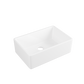 DeerValley 16" x 22" x 8" White Ceramic Farmhouse Single Kitchen Sink With Apron Front Designed