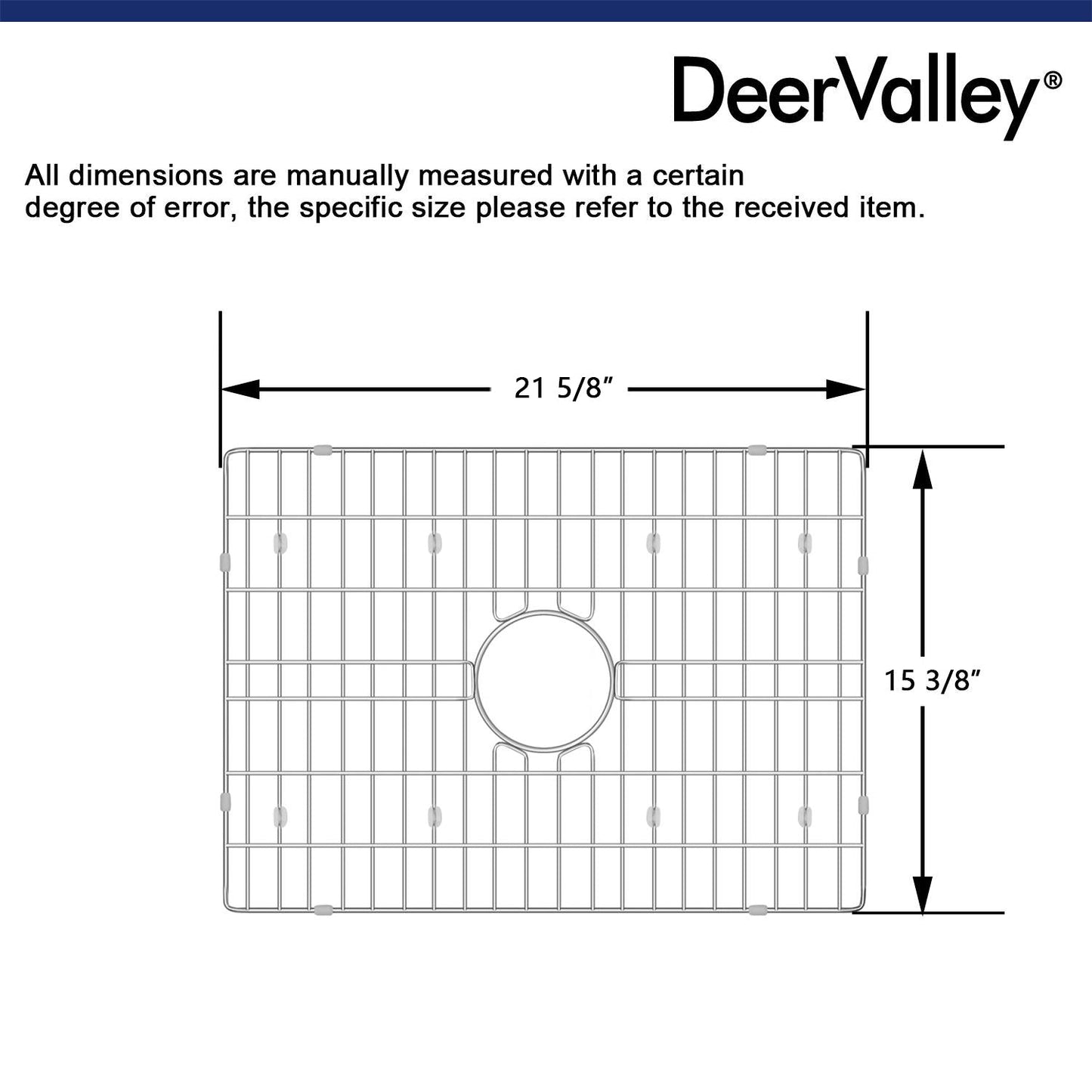 DeerValley 22" x 15" DV-K501G07 Stainless Steel Kitchen Sink Grid (Compatible with DV-1K501)