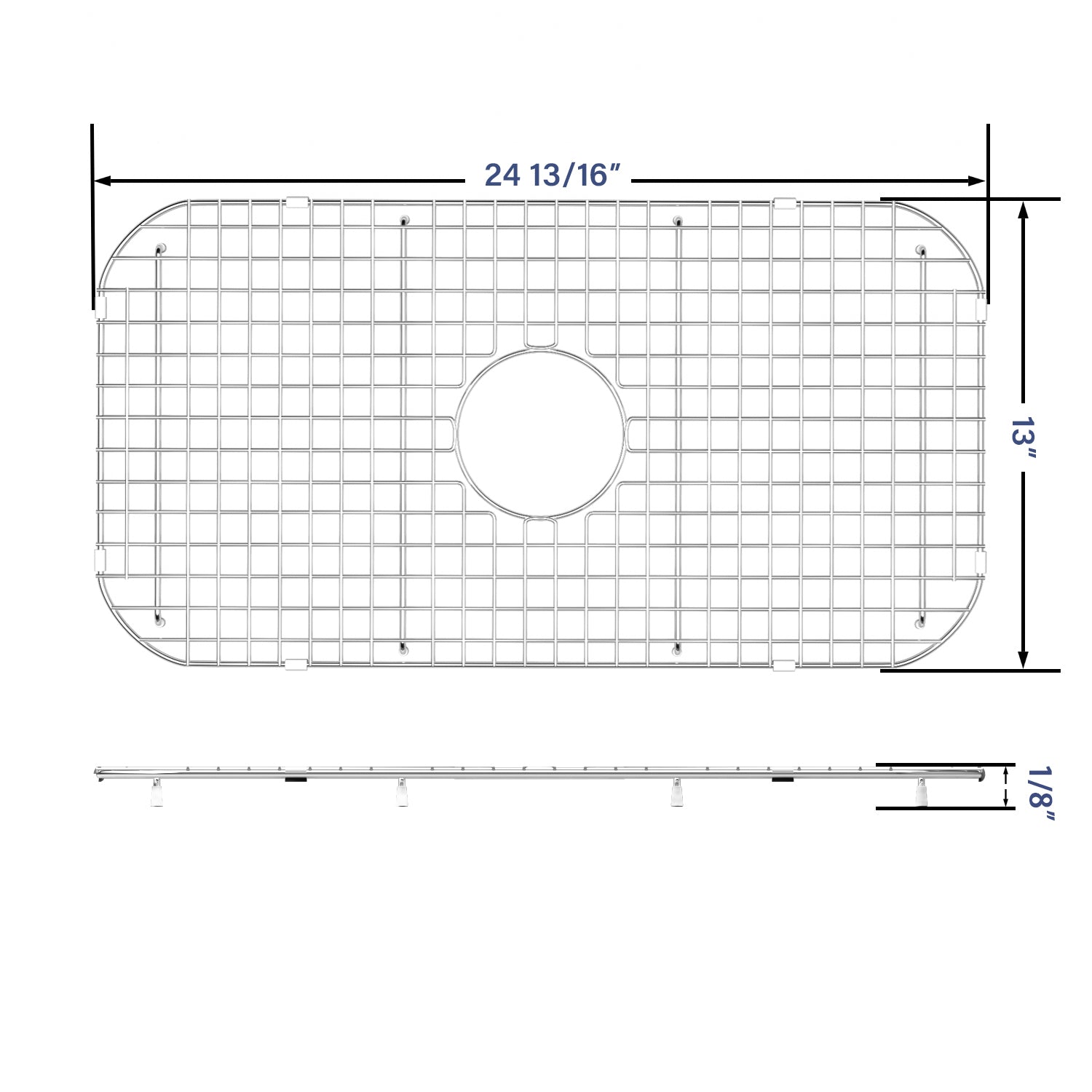 DeerValley 25" x 13" DV-K026G03 Stainless Steel Kitchen Sink Grid (Compatible with DV-1K026)