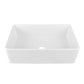 DeerValley 33" Rectangular White Smooth Surface Workstation Farmhouse Kitchen Sink With Basket Strainer Drain, Basin Rack/Bottom Grid, Cutting Board and Roll-Up Dish Rack