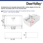 DeerValley 33" Rectangular White Smooth Surface Workstation Farmhouse Kitchen Sink With Basket Strainer Drain, Basin Rack/Bottom Grid, Cutting Board and Roll-Up Dish Rack