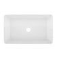 DeerValley 33" Rectangular White Smooth Surface Workstation Farmhouse Kitchen Sink With Basket Strainer Drain, Basin Rack/Bottom Grid, Cutting Board and Roll-Up Dish Rack