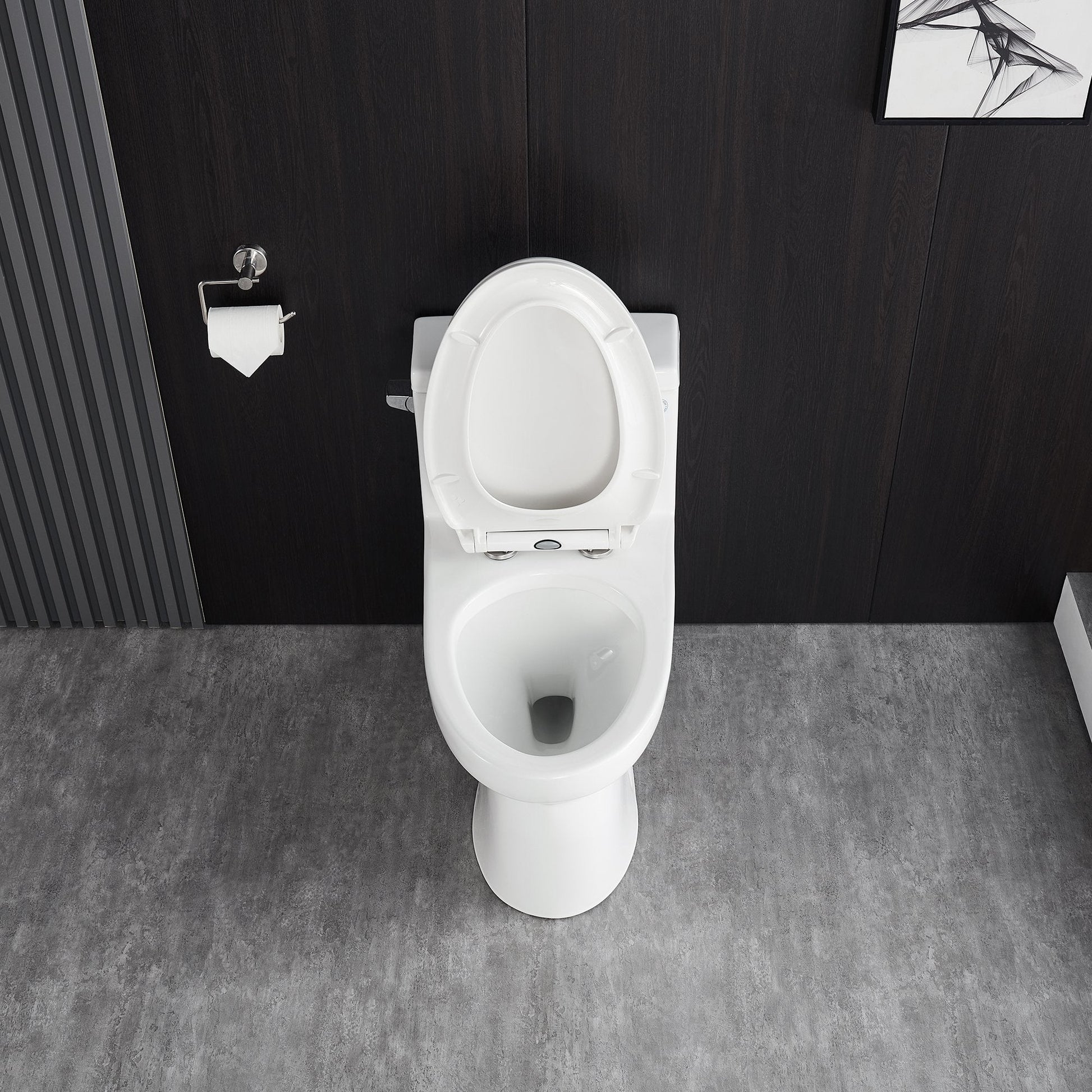 DeerValley Concord 12" Rough-in Single-Flush Elongated White One-Piece Toilet