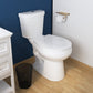 DeerValley Dynasty 12" Rough-in Dual-Flush Round White Two-Piece Toilet