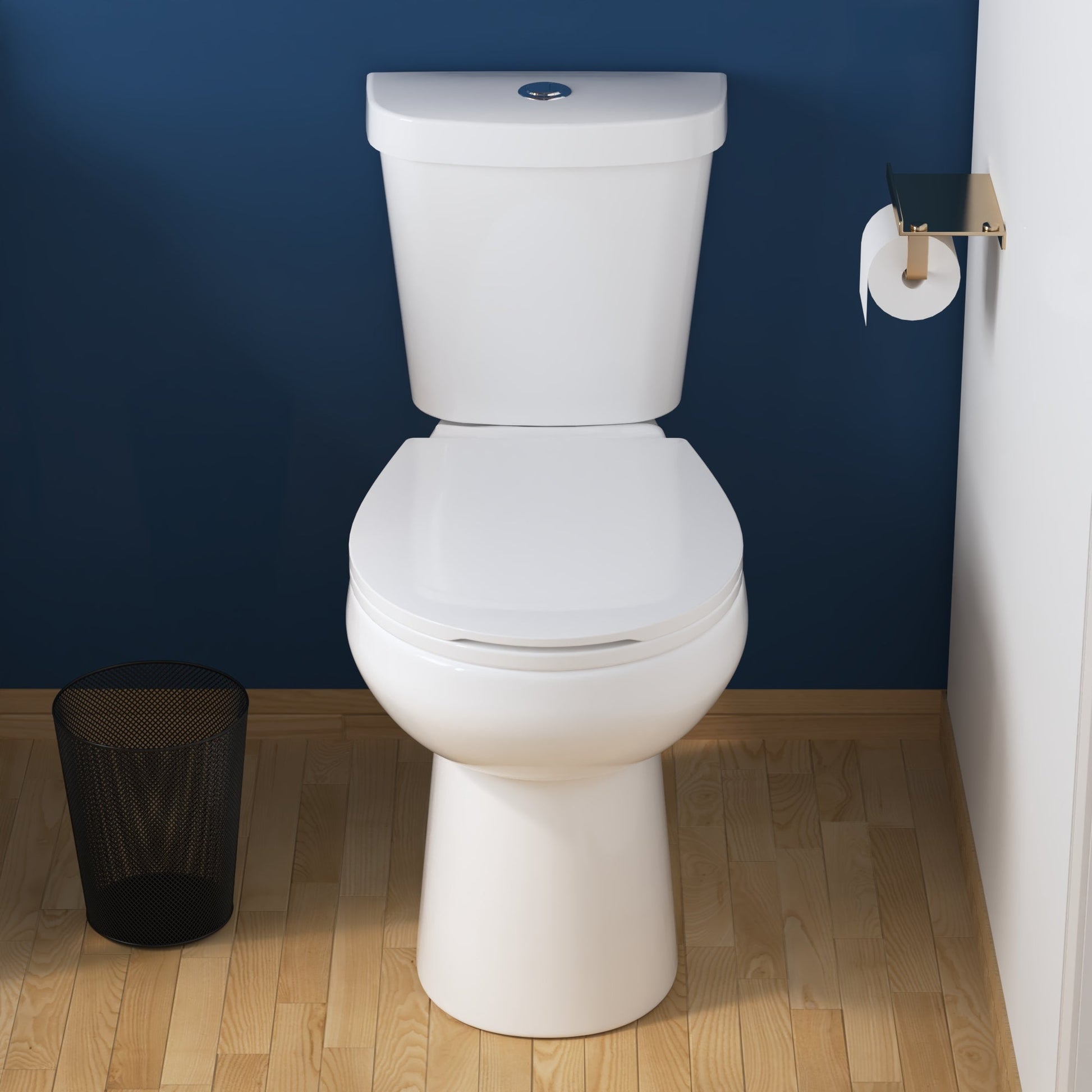 DeerValley Dynasty 12" Rough-in Dual-Flush Round White Two-Piece Toilet