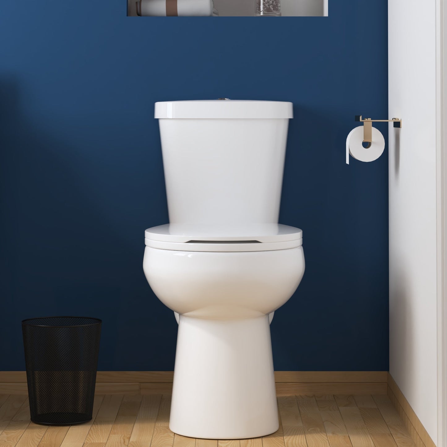 DeerValley Dynasty 12" Rough-in Dual-Flush Round White Two-Piece Toilet