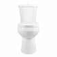 DeerValley Dynasty 12" Rough-in Dual-Flush Round White Two-Piece Toilet