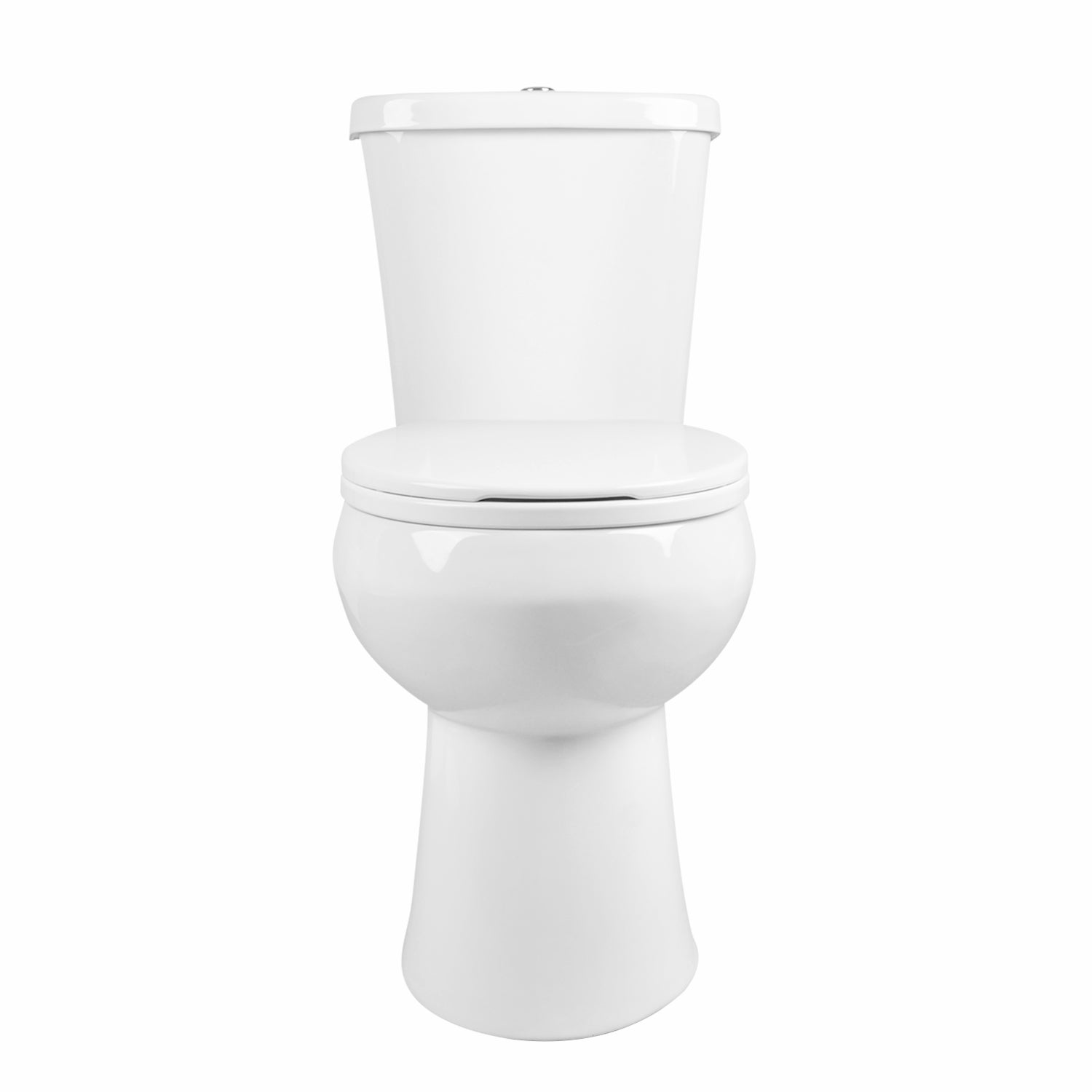 DeerValley Dynasty 12" Rough-in Dual-Flush Round White Two-Piece Toilet