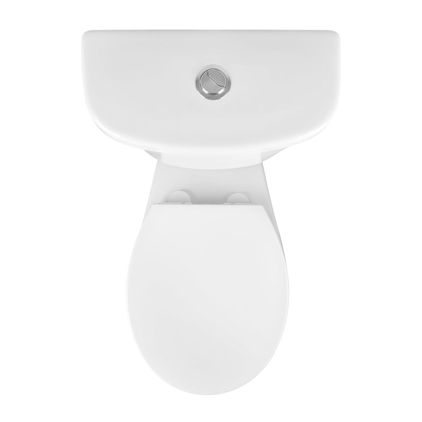DeerValley Dynasty 12" Rough-in Dual-Flush Round White Two-Piece Toilet