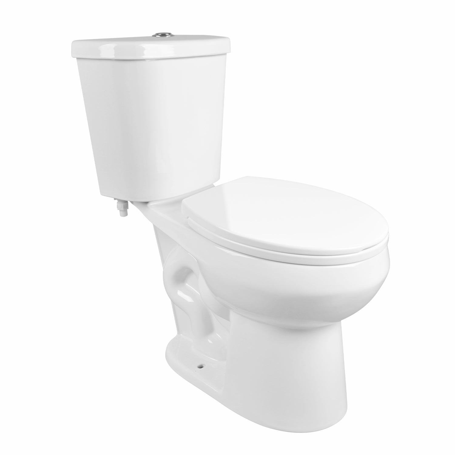 DeerValley Dynasty 12" Rough-in Dual-Flush Round White Two-Piece Toilet