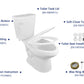 DeerValley Dynasty 12" Rough-in Single-Flush Elongated White Two-Piece Toilet