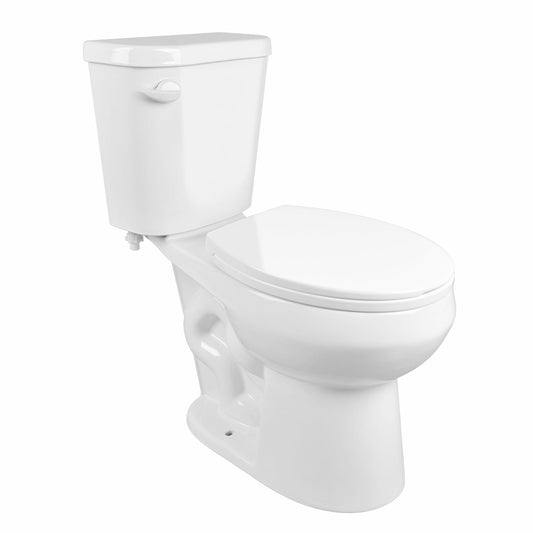 DeerValley Dynasty 12" Rough-in Single-Flush Round White Two-Piece Toilet