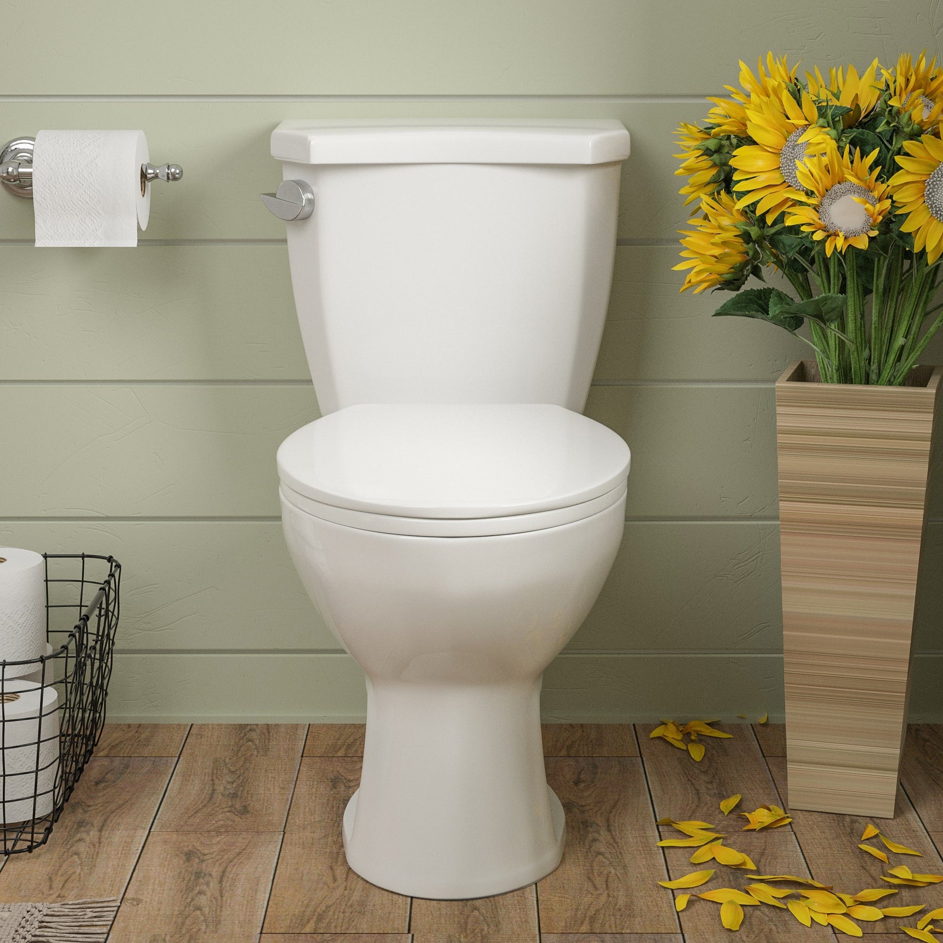 DeerValley Dynasty 1.28GPF Single-Flush Elongated White Two-Piece Toilet