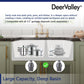 DeerValley Eclipse 33" Double Bowl Rectangular White Hollow Cast Farmhouse Kitchen Sink With Basket Strainer Drain and Grid