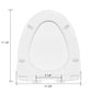 DeerValley Elongated White Plastic Polypropylene Toilet Seat (Fit with DV-1F52807)