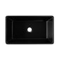 DeerValley Feast 33" L x 20" W DV-1K0082 Rectangular Black Large Capacity Farmhouse Kitchen Sink With Basket Strainer Drain and Grid