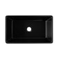 DeerValley Feast 33" Single Bowl Rectangular Black Large Capacity Farmhouse Kitchen Sink With Basket Strainer Drain and Grid