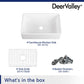 DeerValley Feast 33" Single Bowl Rectangular White Large Capacity Farmhouse Kitchen Sink With Basket Strainer Drain and Grid