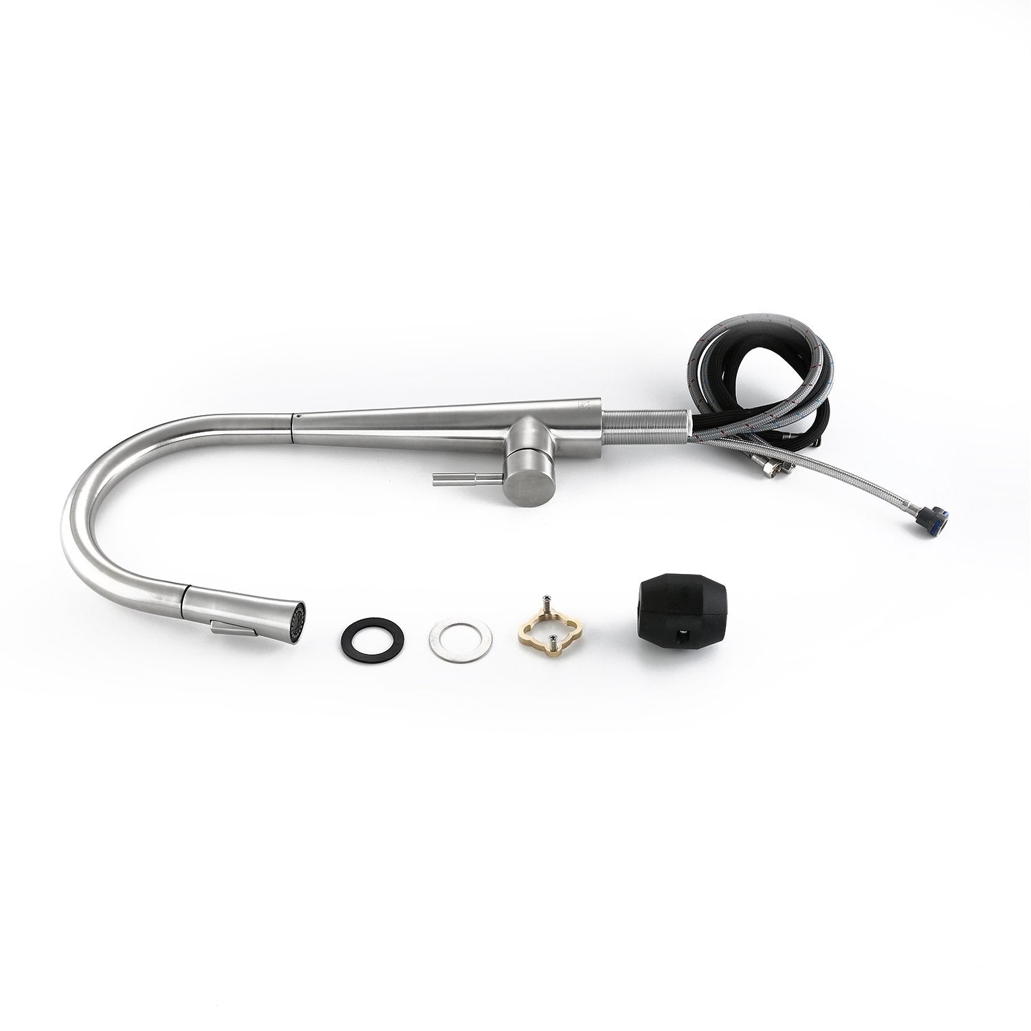 DeerValley Gleam 18" Stain Resistant Stainless Steel Pull Down Kitchen Faucet
