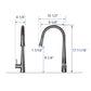 DeerValley Gleam 18" Stain Resistant Stainless Steel Pull Down Kitchen Faucet