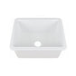 DeerValley Glen 24" Single Bowl Rectangle White Fireclay Large Capacity Undermount or Topmount Farmhouse Kitchen Sink With Basket Strainer Drain and Grid