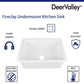 DeerValley Glen 27" Single Bowl Rectangle White Fireclay Large Capacity Undermount or Topmount Farmhouse Kitchen Sink With Basket Strainer Drain and Grid